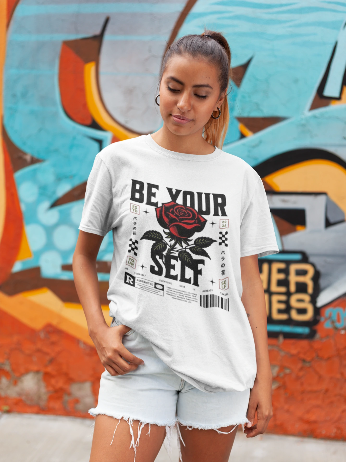 Be Yourself Rose Oversized T-Shirt