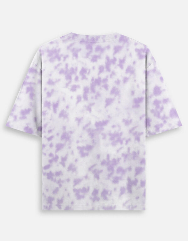 White Lavender Tie Dye Aesthetic Oversized T-Shirt