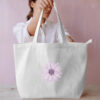 Purple Flower Simple Large Tote Bag for office/grocery/lunch