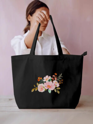 large tote bag with zipper