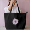 Purple Flower Simple Large Tote Bag for office/grocery/lunch