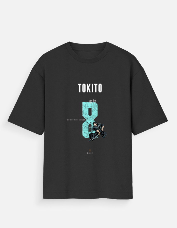Anime Oversized T-Shirt – TOKITO Design -The Aura Store - Image 2
