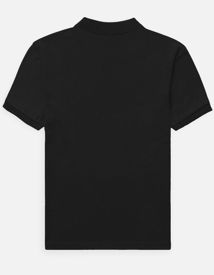 Bestseller Plain Black Men's Polo Basic Wardrobe must have - PURE COTTON